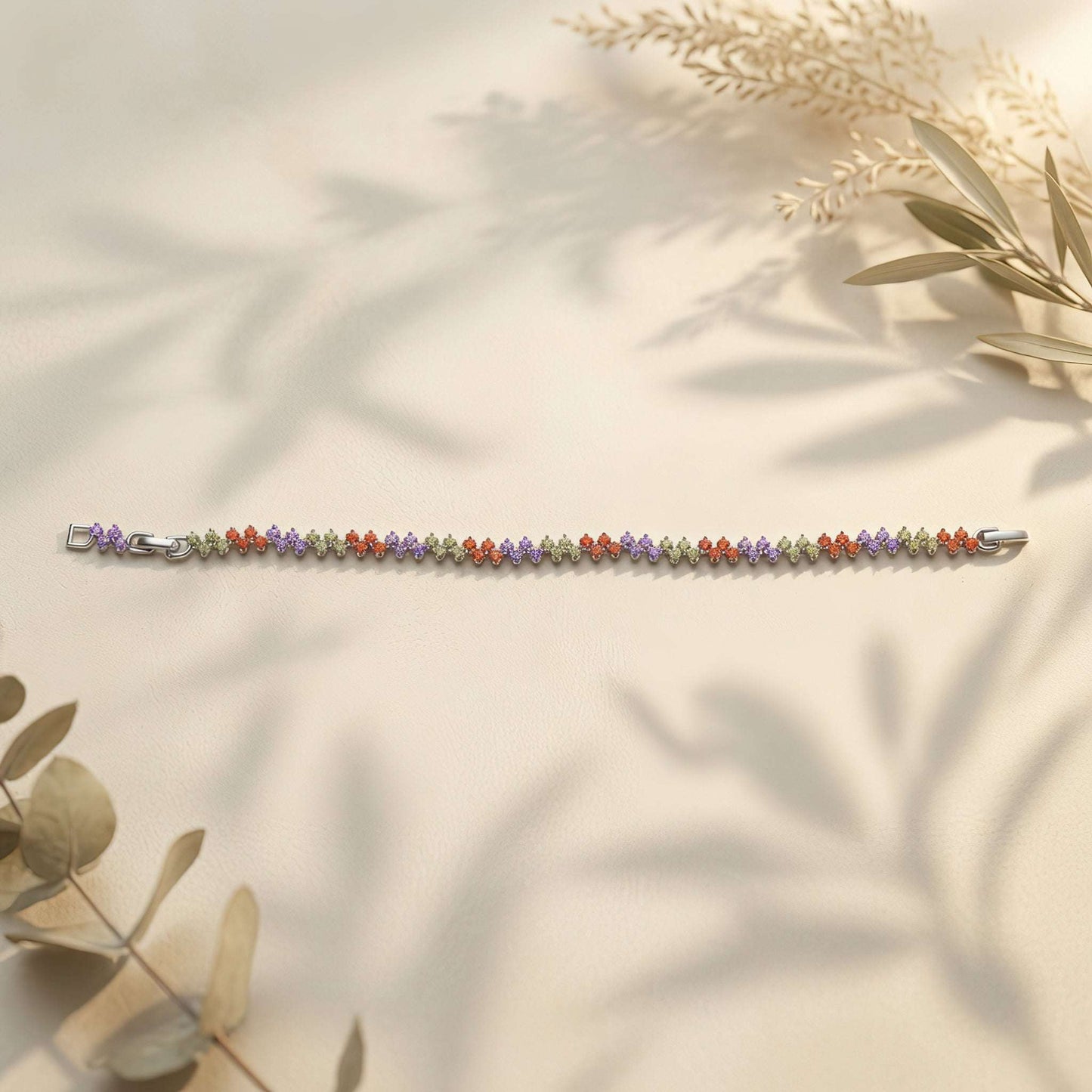 High-end minimalist pastel orange and lavender dainty festive wristlet