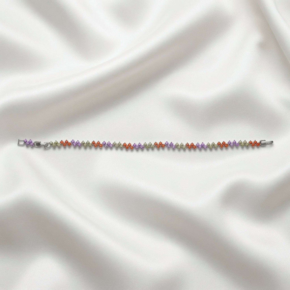 Luxury delicate flower cluster gemstone wristwear fine jewelry Pakistan
