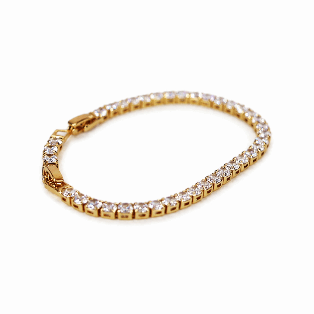 Elegant demi-fine gold wristlet bridal and festive jewelry