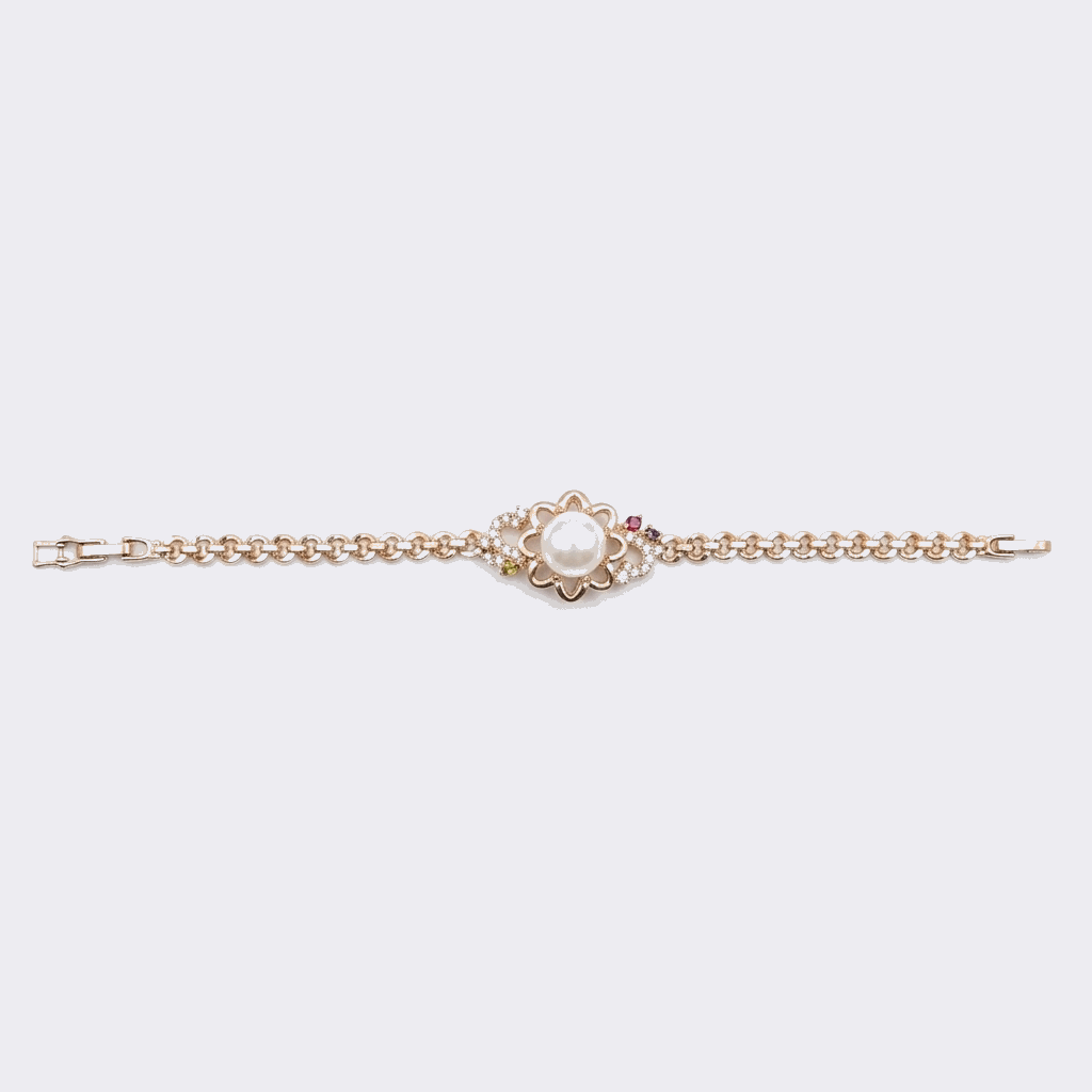 Luxury solitaire pearl wristwear with micro-pave crystal accents Pakistan