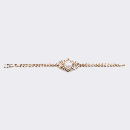 Luxury solitaire pearl wristwear with micro-pave crystal accents Pakistan