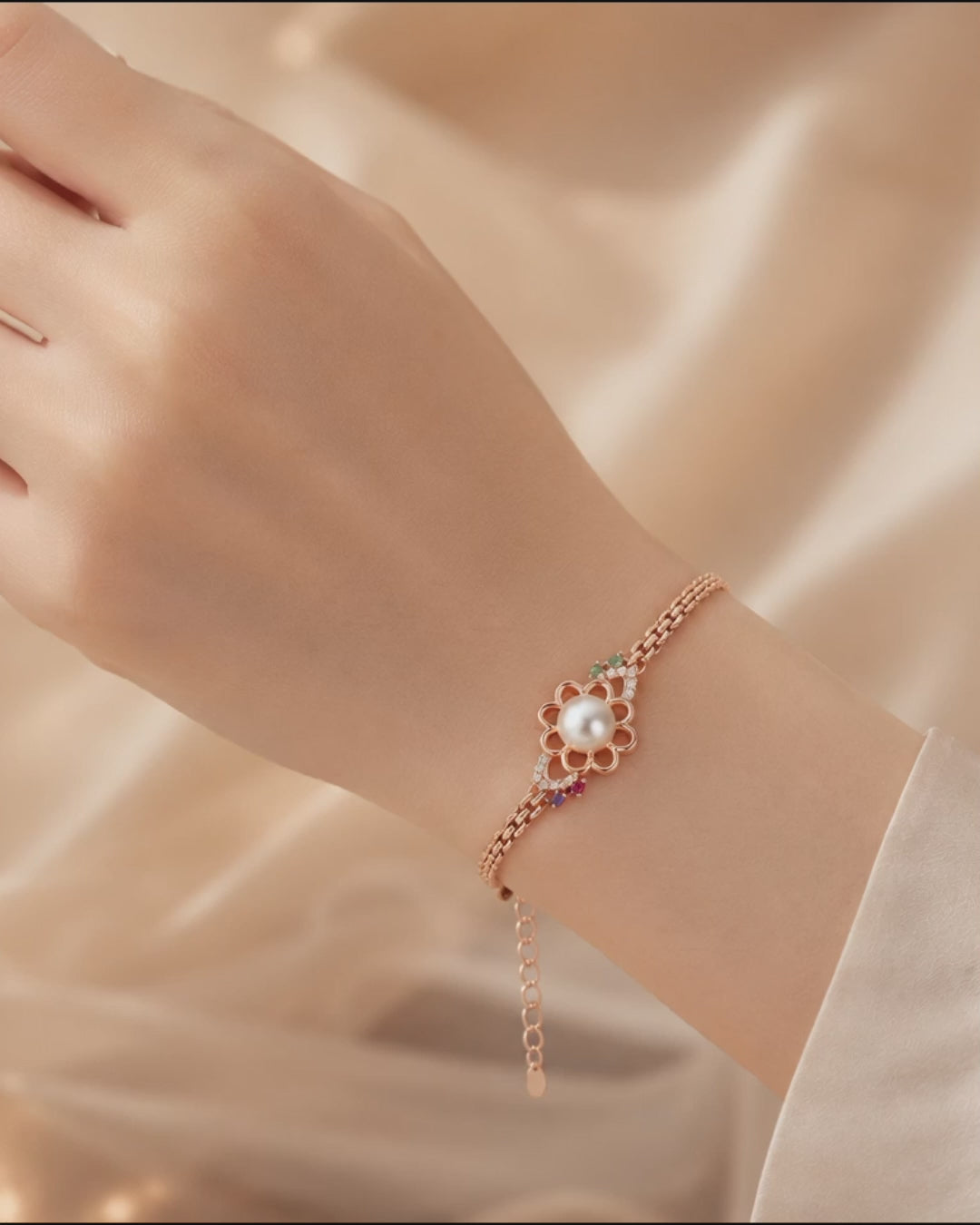 High-end minimalist everyday luxury pearl wristlet for elite women