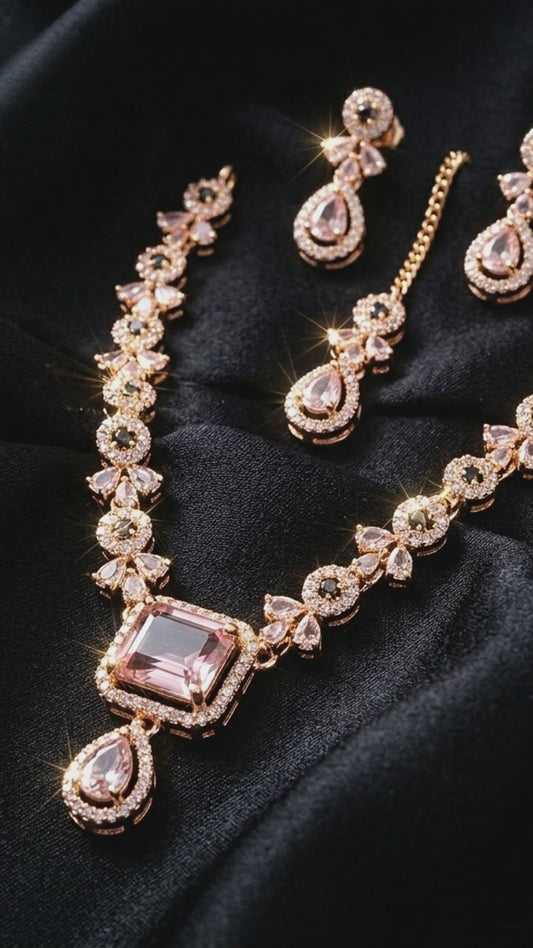 DILAVEZ Collection: Blush Radiance Necklace Set
