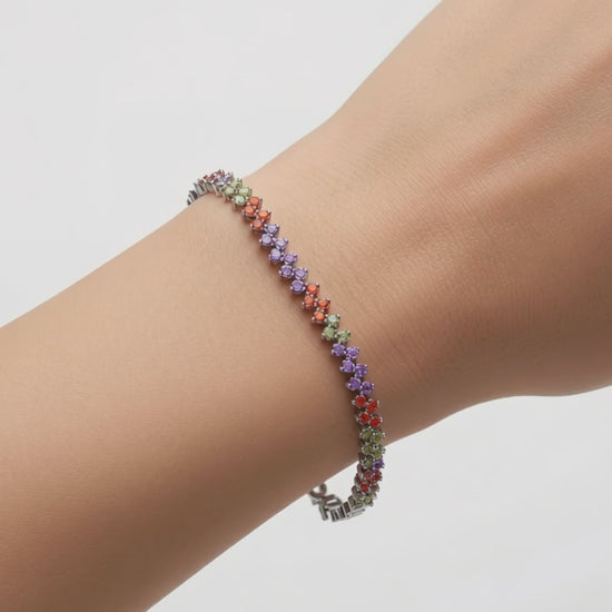 Artisan-crafted silver wildflower cluster statement bracelet luxury wear