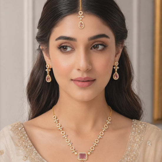 Sleek statement majestic yellow gold plated champagne crystal bridal gift set online